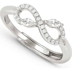 Nomination Stainless Steel Rings Nomination Silver White Crystal Infinity Adjustable Ring