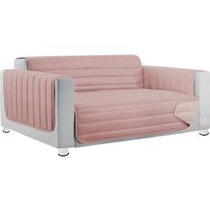 Housses de Canapé Amovibles Rembourré Double Face Matelassé 2 Places Housse de Canapé Amovible Rose