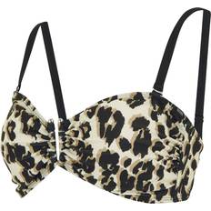 Beige - Women Bikini Tops Regatta Womens Aceana III Leopard Print Bikini Top - Natural