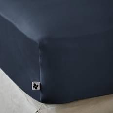 Bambu - Blåa Underlakan Drap Housse Salomé Viscose de Bambou 140 x 190 cm Bonnet de 30 cm Bettlaken Blau