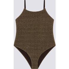 Gold Swimwear Sundek Girl's One-Piece Swimsuit - Lurex Gold
