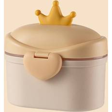 Baby Milk Powder Container Portable Cartoon Crown Double Layer Fruit Snack Storage Box Large