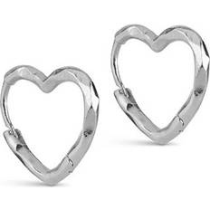 ENAMEL Copenhagen Sølv Øreringe ENAMEL Copenhagen Organic Heart Øreringe - Sølv