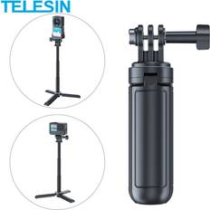 Dechoicelife Extendable Mini Selfie Stick Tripod Stable With 1/4 Screw For GoPro 10 9 8 7 6 DJI Action 2 Osmo Action Insta360 ONE X R