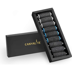 Foot File Refills Canvalite 9 Pcs Scholl Velvet Smooth Pedi Replacement Rollers Heads Refills 3 Coarse Extra