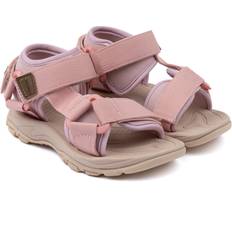 Pom Pom Sandalen - Trekking Klettband - Hell Rose