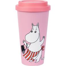 Mumin Take Away Mugg 45 cl Muminmamman med Mumintrollet Rosa Mugg