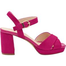 Paradox London Leya Block Heel Sandals - Fuchsia