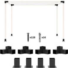 OutSunny Garden Pergola Kit with Three-Way Corner Brackets and Post Base