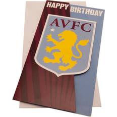 White Party Supplies Aston Villa FC Crest Birthday Card
