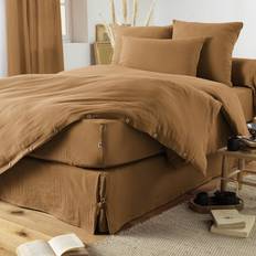 Copriletti Cache-Sommier Gaïa Toutes Dimensions 140 x 190 cm Orange Copriletto