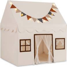 Toddler Playhouse Tent with Padded Non-slip Mat Beige
