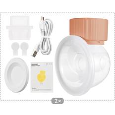 2pcs Hands Free Wearable Invisible Breast Pump