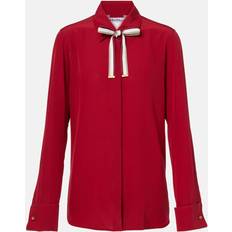 Red Blouses Max Mara Apollo Bow-Detail Silk Crêpe Blouse - Red