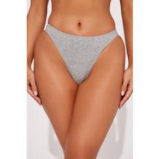 Nova Cotton High Leg Bikini Panty - Heather Grey