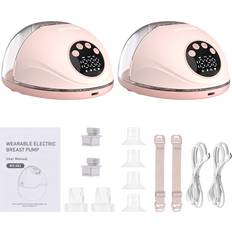 2 Pack Hands Free Breast Pump with 4 Modes