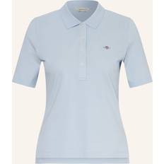 Gant Pikétröjor Gant Slim Fit Shield Pikétröja - Ljusblå