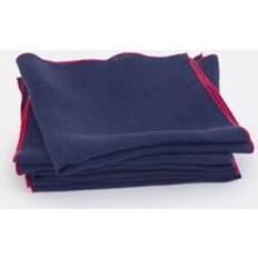 Linen Cloth Napkins AM.PM Set of 4 Napkins in Washed Linen PACK OF 4 Cloth Napkin Blue