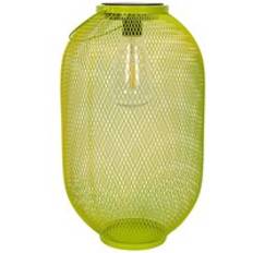 ValueLights Solar Powered Outdoor Red Metal Mesh Basket Garden Lantern Light