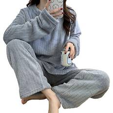 Flannel Pyjamas Autumn Autumn Winter Coral Fleece Pajamas - Warm Thickened Flannel