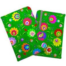 Green Passport Covers Warren Reed Designer Polish Folk Floral Passport Cover - Green