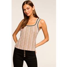 Sequins Tank Tops Ramy Brook Adaira Sequin Knit Tank Top - Sequin Stripe