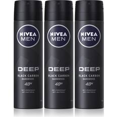 Nivea Men Deep Black Carbon Darkwood Antiperspirant Spray 3 x 150 ml