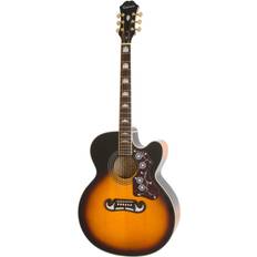 Vintage Sunburst Akustiske guitarer Epiphone J-200 EC Studio Vintage Sunburst Electro-Acoustic Guitar