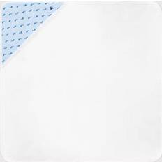 Blue Baby Towels Petit Bateau Ivory & Blue Cotton Whale Hooded Towel 75 cm