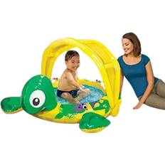 Inflatable Pools Banzai Childrens Kids Shady Time Turtle Paddling Pool Set