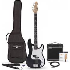 Bass guitar Gear4music LA Bass Guitar Black 15W Bass Amp Pack