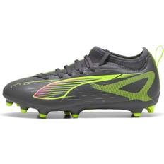 Boys - Grey Football Shoes Puma Kids Ultra 5 Match FG - AG