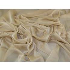 Hemtextil Gemini Crinkle Sheer Chiffon Fabric Champagne Fabrics