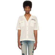 Amiri Mesh Polo in Sand - White