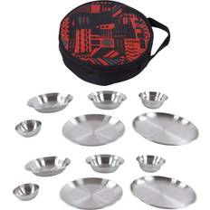 Vestidos 12pcs Camping Dinnerware Set Stainless Steel