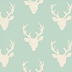 Textiles Gallery Hello Bear 100% Cotton Poplin Fabric Buck Forest Mint Fabrics