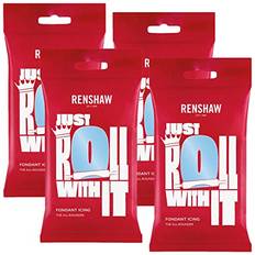 Blue Sugar Pastes Renshaw Baby Blue Ready to Roll Icing 1kg Multipack 4x 250g Sugar Paste
