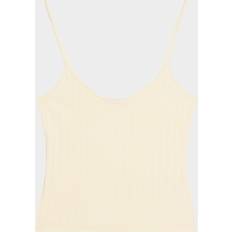 Modal Tank Tops Vince Ribbed V-Neck Cami - Vanille