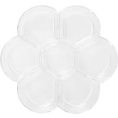 Transparent Paletter Zeblaze 7 Holes Plum Shaped Palette Art Drawing Painting Tray