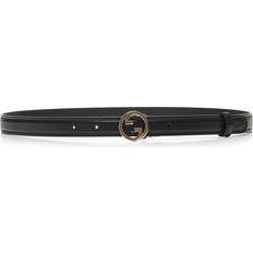 Gucci Bælter Gucci Blondie Interlocking G Leather Belt - Black