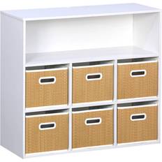 Storage Baskets Kid's Room on sale Sweeek Aufbewahrungsmöbel für Kinder 6 Körbe Pflanzenfaser