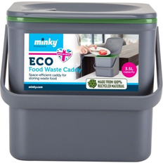 Minky Compost Kitchen Recycling Eco Food Waste Caddy 3.5l Grey