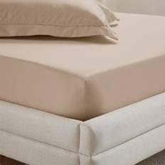 Dorma Crisp & Fresh 400 Thread Count Egyptian Cotton Percale Fitted - Coffee Bed Sheet