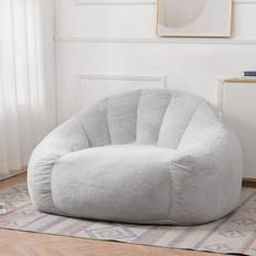Trule Giant Chair Oversized Faux Fur Shell-Shaped Bean Bag Bean Bag