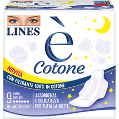 Protezioni per Incontinenza Lines E' Cotone Notte 9 Pezzi