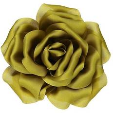 Yellow Brooches Uxcell 4" silk satin flower brooch pin large peony floral lapel pin yellow