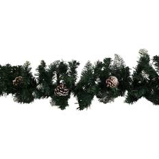 Decorations Samuel Alexander Snow Tipped Christmas Garland 270 cm Green Decoration