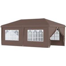 OutSunny 3 x 6 m Pop Up Gazebo with Sides and Windows