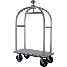 Bolero Stainless Steel Luggage Cart Heavy Duty - Stainless Steel