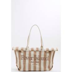 River Island Striped Fold Over Beach Bag - Einheitsgröße